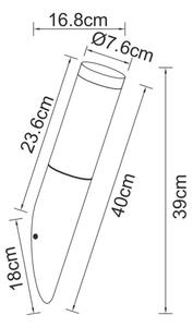 Globo 3157SW - Venkovní nástěnné svítidlo se senzorem BOSTON 1xE27/15W/230V IP44