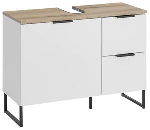 SKŘÍŇKA POD UMYVADLO, bílá, bílá, barvy dubu, 80/60/35 cm home24 - Koupelnové série, Online Only