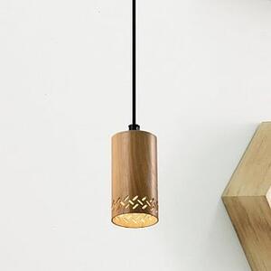 Candellux Tubo závěsné svítidlo 1x25 W černá-dřevo 31-78568