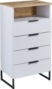 MIDI SKŘÍŇKA, bílá, barvy dubu, 50/91/32 cm home24 - Koupelnové série, Online Only