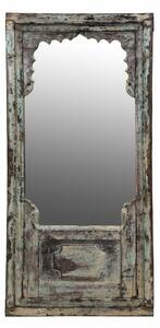 Zrcadlo ve starém rámu z teakového dřeva, ručně vyřezávaném, 89x9x160cm