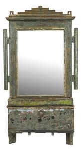 Staré zrcadlo s poličkou, 39x12x72cm