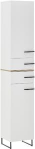 VYSOKÁ SKŘÍŇ, bílá, bílá, barvy dubu, 35/194/33 cm home24 - Koupelnové série, Online Only
