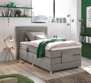 POSTEL BOXSPRING, 100/200 cm, světle šedá MID.YOU - Postele boxspring, Online Only