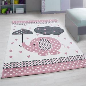 Dětský koberec Sloník růžový