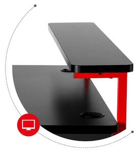 PC stolek Hyperion 5.0 (černá + červená). 1087509