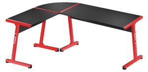 Rohový PC stolek Hyperion 6.0 (černá + červená). 1087514