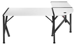 Rohový PC stolek Hyperion 6.3 (černá + bílá). 1087518