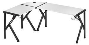 Rohový PC stolek Hyperion 6.3 (černá + bílá). 1087518