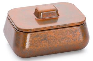 Box s víkem PERSEUS BASIC 001 - SMOKED METAL, měděná a šedá, lak polomatný