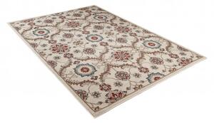 Makro Abra Kusový koberec DUBAI L747A Květy bílý vícebarevný Rozměr: 80x150 cm