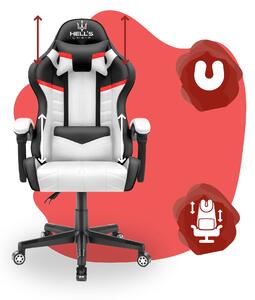 Dětská hrací židle HC - 1004 černobílá s červenými detaily