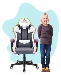 Dětská hrací židle HC - 1004 bílá s osvětlením LED
