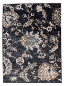 Makro Abra Kusový koberec DUBAI L426C Květy antracitový Rozměr: 200x300 cm