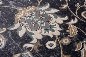 Makro Abra Kusový koberec DUBAI L426C Květy antracitový Rozměr: 120x170 cm