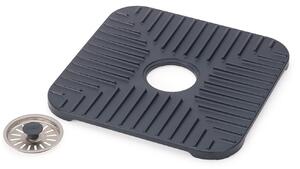 Joseph Joseph Šedá plastová podložka do dřezu Sinkshield 30 x 30 cm