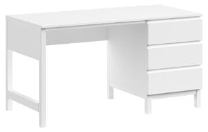 Bílý dřevěný psací stůl Vipack Eva 140 x 70 cm