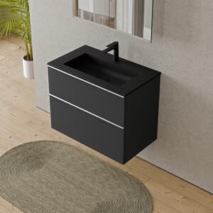 Base cabinet LAVOA 80 cm with mineral cast washbasin BRUXELLES - colour selectable