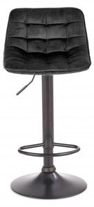 Barová židle H95, černá, látka / kov