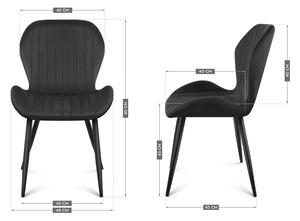 Jídelní židle Pamper 2 (černá). 1087617