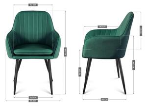 Jídelní židle Pamper 6 (tmavě zelená). 1087624