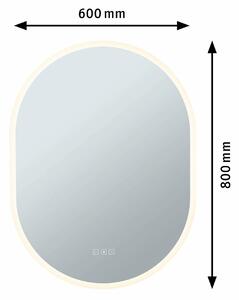 PAULMANN LED zrcadlo s osvětlením Mirra IP44 CCT 230V 22W stmívatelné zrcadlo/bílá