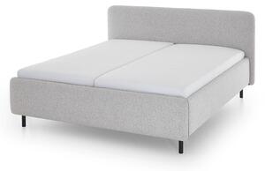 Světle šedá čalouněná dvoulůžková postel bez roštu 140x200 cm Primo – Meise Möbel