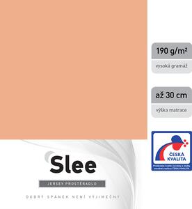 Slee jersey prostěradlo - meruňka Rozměr: 180 x 200 cm