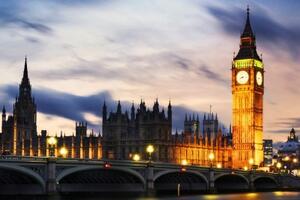 Fototapeta noční Big Ben v Londýně - 225x150 cm
