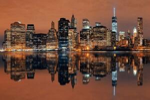 Fototapeta odraz Manhattanu ve vodě - 225x150 cm