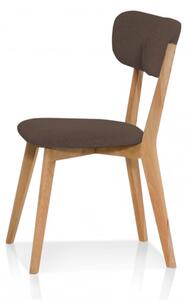 Židle polstrovaná masiv buk hnědá Naro