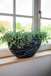 Ter Steege Váza široká Niene marble black D59x26 H35