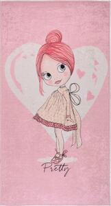 Růžový pratelný dětský koberec 80x120 cm Pretty Girl – Vitaus