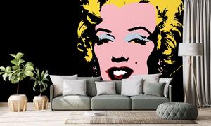 Samolepící tapeta pop art Marilyn Monroe na černém pozadí
