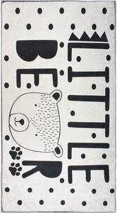 Černobílý pratelný dětský koberec 80x120 cm Little Bear – Vitaus