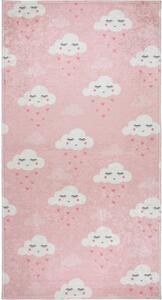 Světle růžový pratelný dětský koberec 80x120 cm Pink Clouds – Vitaus