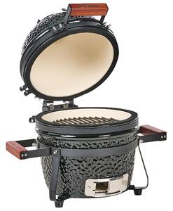 Mini gril na dřevěné uhlí KAMADO Keramika Černá