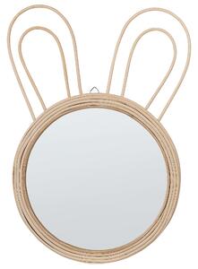 Nástěnné ratanové zrcadlo ø 26 cm přírodní GOLONG