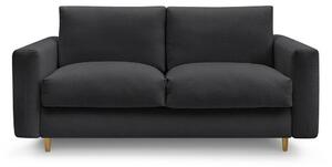 Černá pohovka na každodenní spaní/rozkládací 220 cm Cocoone – Bobochic Paris