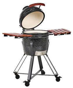 Gril na dřevěné uhlí KAMADO Keramika Černá