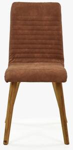 Jidelní židle Arosa , látka imitace broušená kůže hnědá