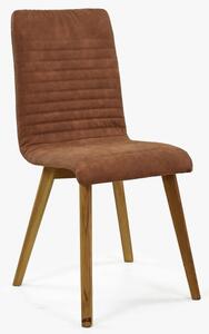 Jidelní židle Arosa , látka imitace broušená kůže hnědá