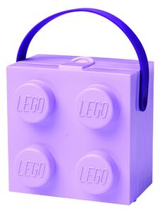 LEGO box s rukojetí - fialová