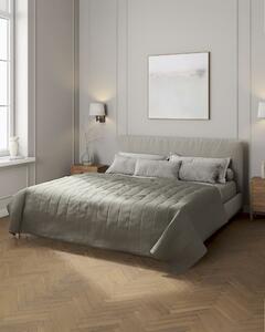 Přehoz s podélným prošitím barva šedá látka pletený vzor