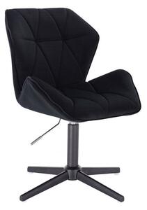 LuxuryForm Židle MILANO MAX VELUR na černém kříži - černá