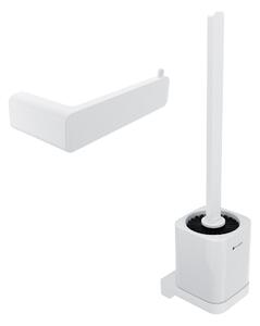 WC sada nástěnná bílá - štětka a keramický držák toaletního papíru NIMCO Maya bílá MAB set-94KN-HR-05