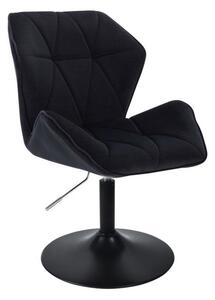LuxuryForm Židle MILANO MAX VELUR na černém talíři - černá