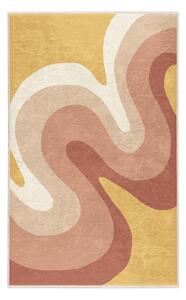 Okrově žlutý/starorůžový pratelný koberec 80x150 cm Strawberry Creamsicle – Mila Home