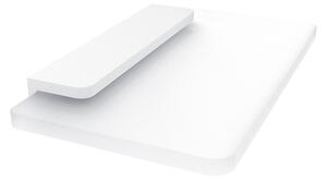 Police do koupelny sklěněná 20 cm bílá mat, bílý úchyt NIMCO MAYA BÍLÁ MAB 29091B-20-05
