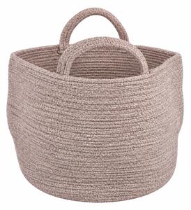 Úložný koš s uchy COTTON HAVEN 35x35 cm - více barev Barva: Růžovohnědá
